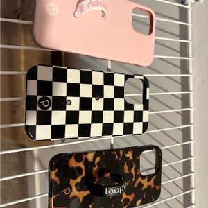 Pink, Checkered, and Leopard Loopy iPhone 12 Cases